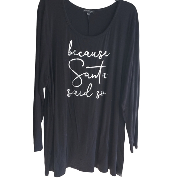 Lane bryant long sleeve top because santa said so - Picture 1 of 3